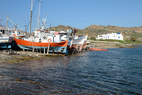 Καΐκια στο Περιβαλλοντικό Πάρκο της Πάρου